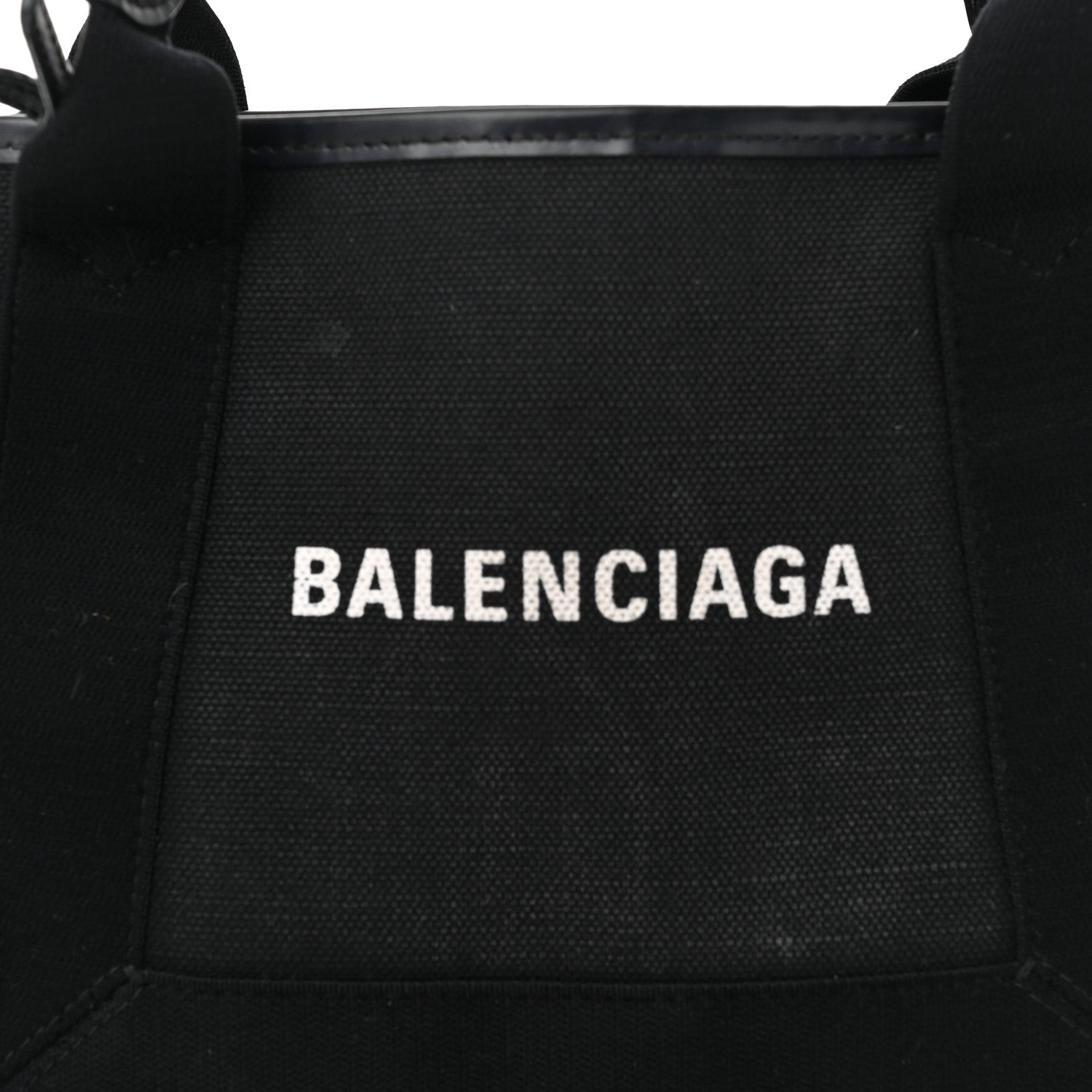 Balenciaga Cotton Canvas Calfskin Navy Cabas XS Black 9 of 11