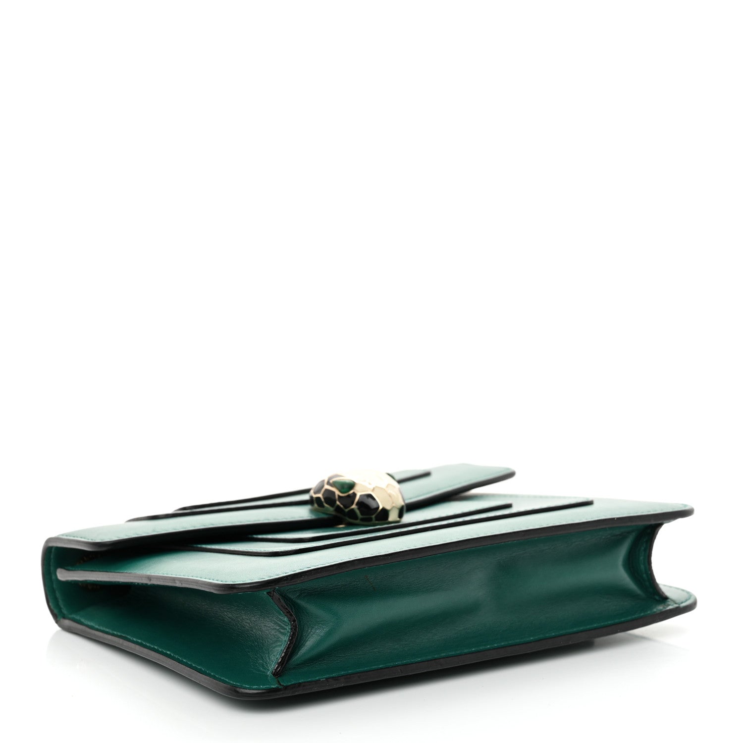 Bulgari Calfskin Small Serpenti Forever Snake Strap Crossbody Bag Emerald Green 5 of 12