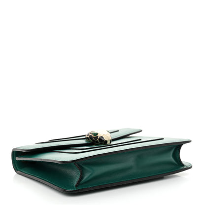 Bulgari Calfskin Small Serpenti Forever Snake Strap Crossbody Bag Emerald Green 5 of 12