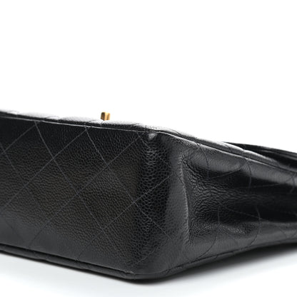 Chanel Caviar Quilted Jumbo Single Flap Black 12 of 12
