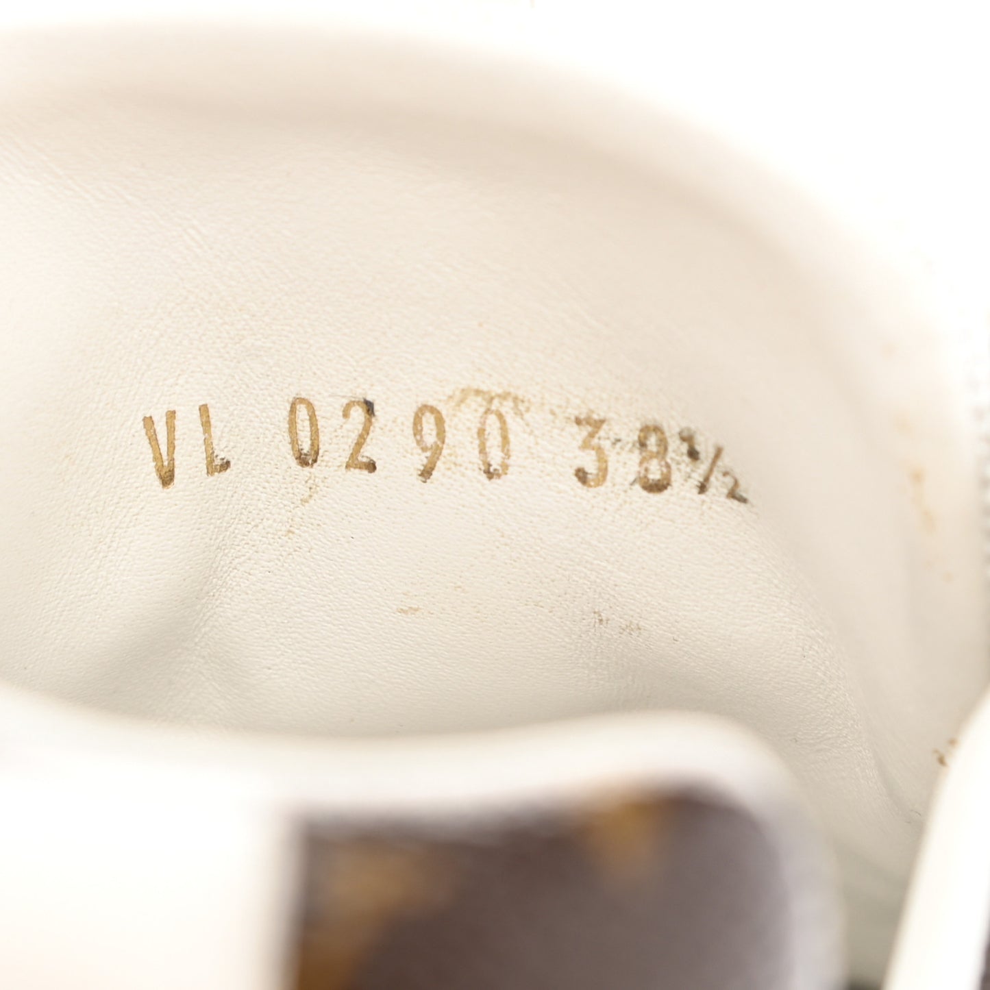 Calfskin Monogram Run Away Sneakers 38.5 White