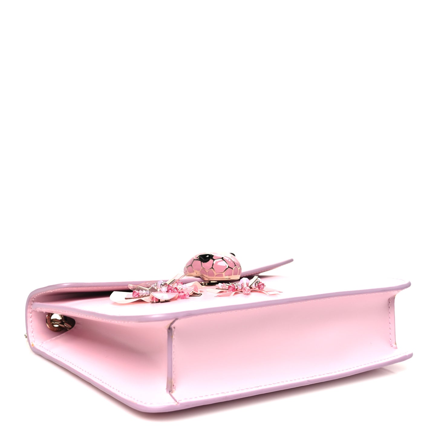 Nappa Crystal Butterfly Embellished Serpenti Forever Crossbody Pink