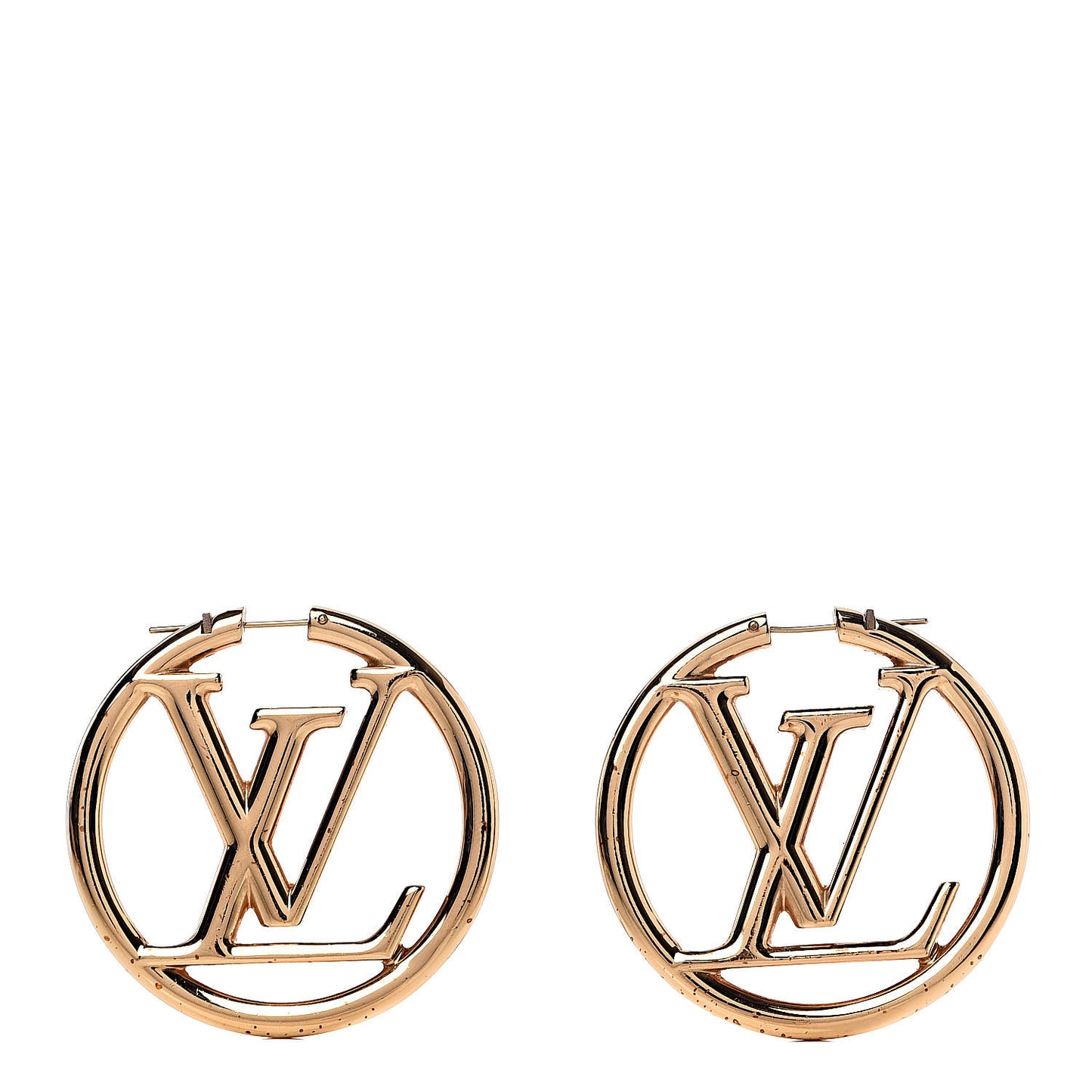 Metal Louise Hoop Earrings Gold