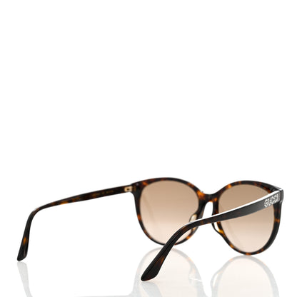 Gucci Round Frame Crystal Sunglasses GG 0419S Tortoise 4 of 8
