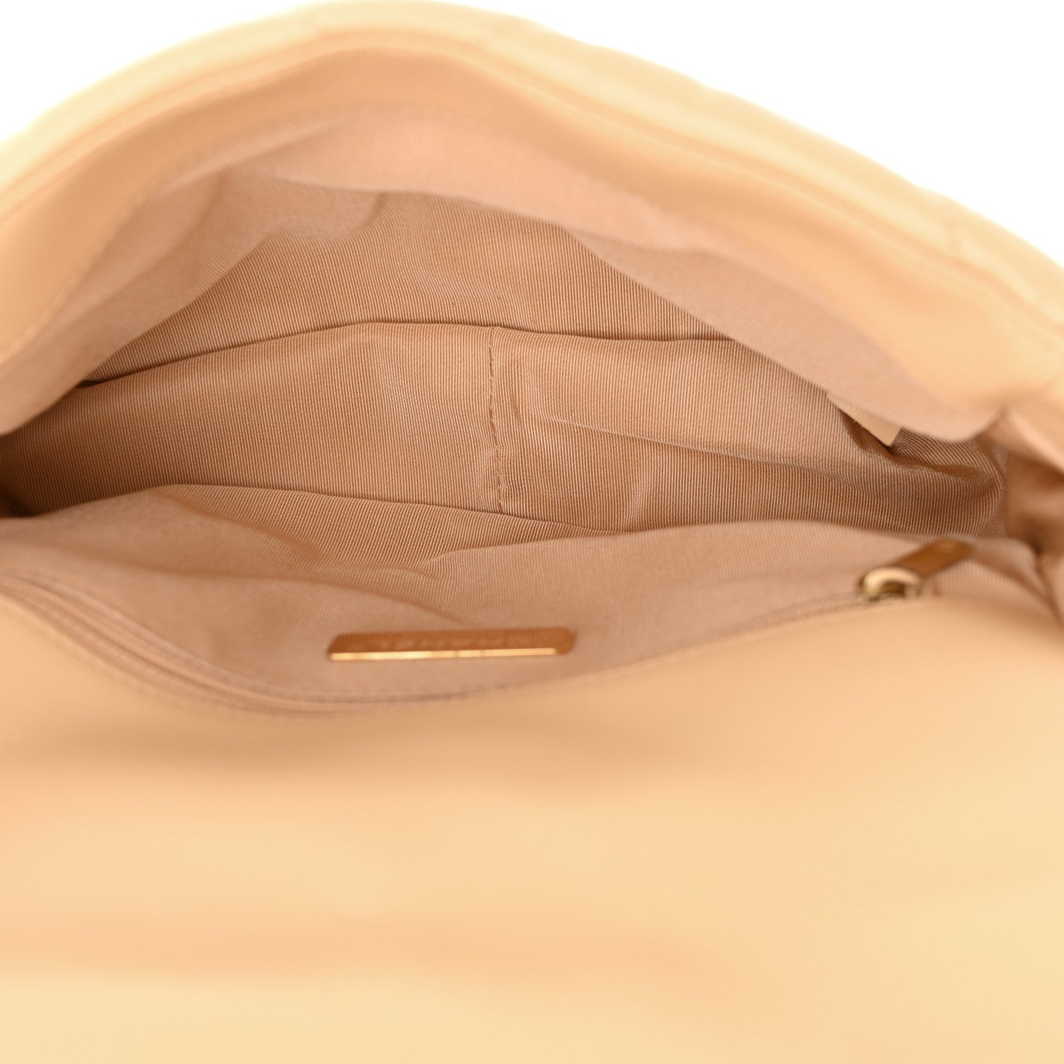 Chanel Shiny Goatskin Quilted Medium Chanel 19 Flap Beige 5 of 11