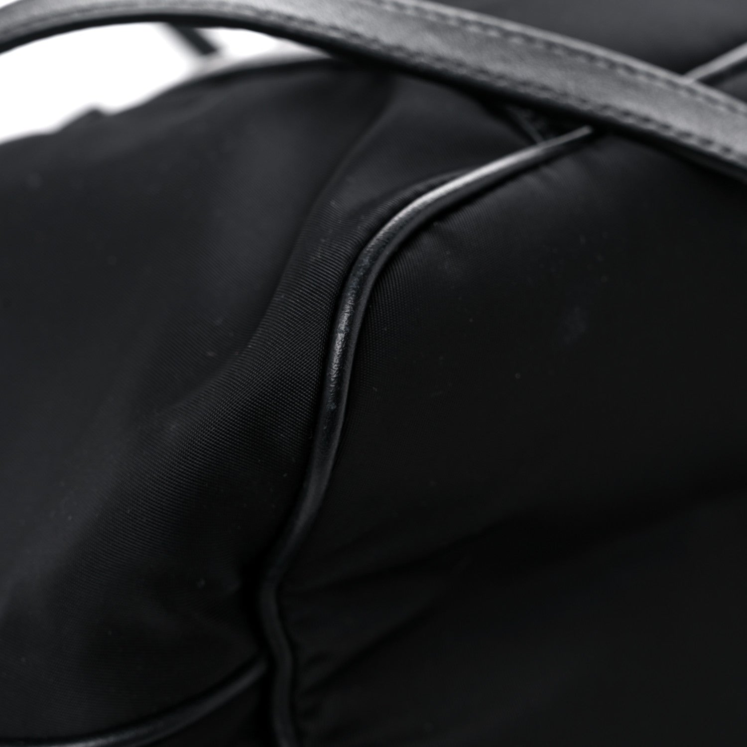 Prada Tessuto Nylon Calfskin Shopping Tote Black 9 of 12