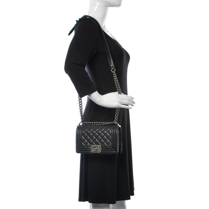 Chanel Lambskin Quilted Small Boy Flap Black 2 of 14