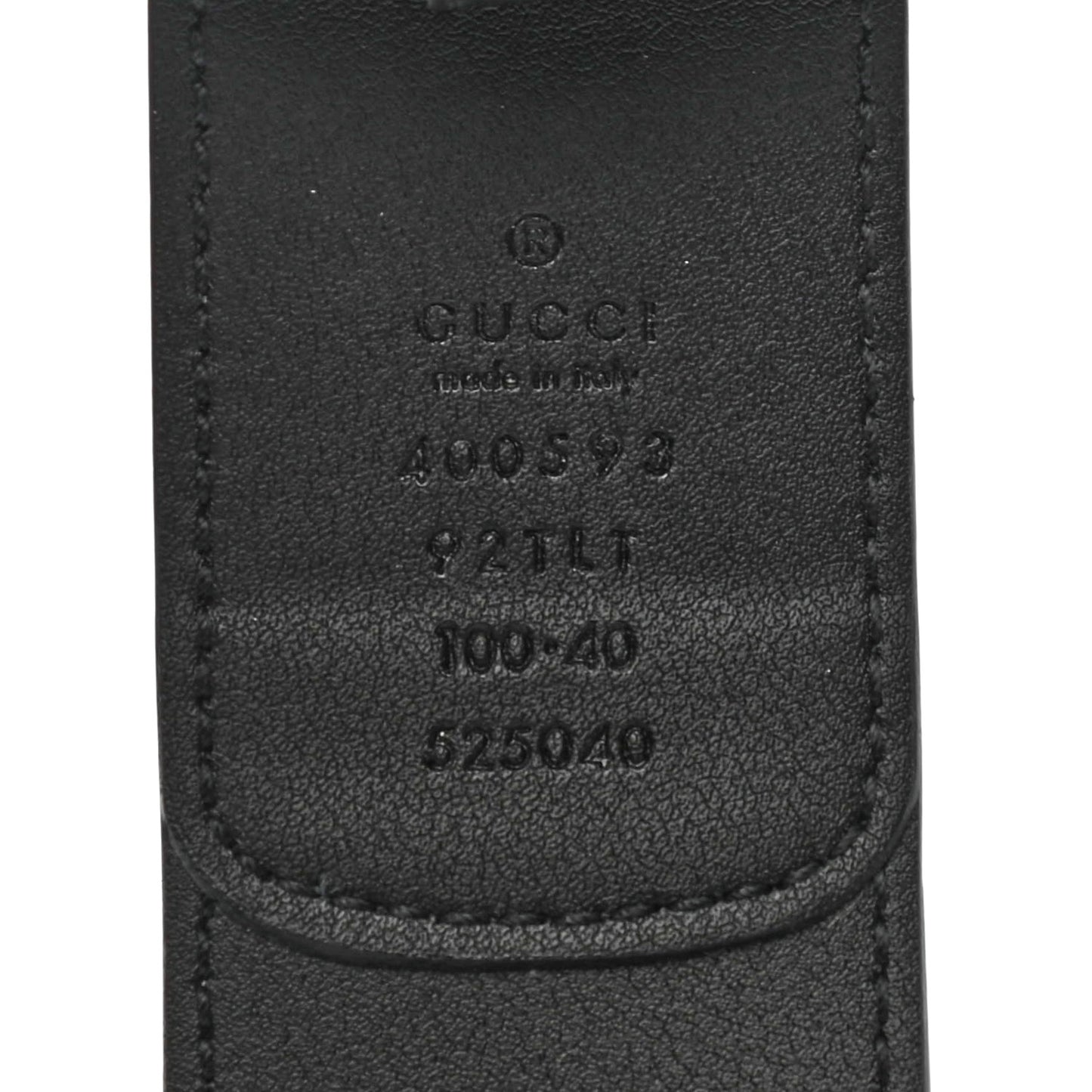 GG Supreme Monogram Matte Plutone Calfskin Double G 40mm Belt 95 38 Beige Ebony Black