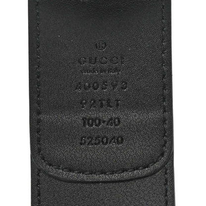 Gucci GG Supreme Monogram Matte Plutone Calfskin Double G 40mm Belt 95 38 Beige Ebony Black 5 of 5