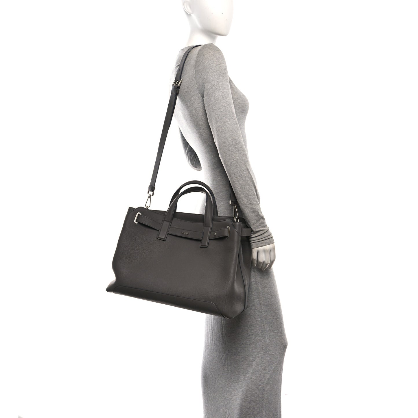 Icons Calfskin Medium Normandie Tote Grey