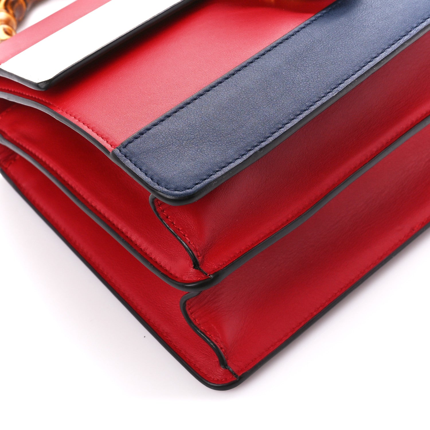 Gucci Calfskin Bamboo Web Medium Dionysus Top Handle Bag Red White Blue 11 of 16