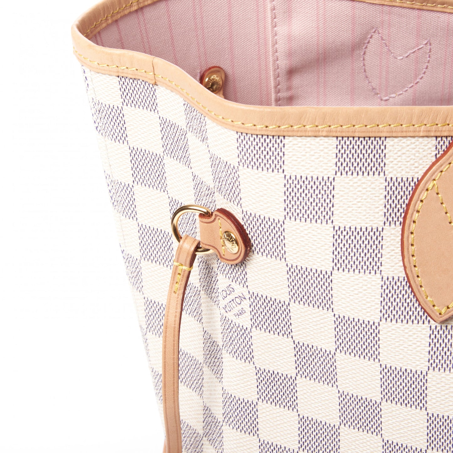 Damier Azur Neo Neverfull MM Rose Ballerine