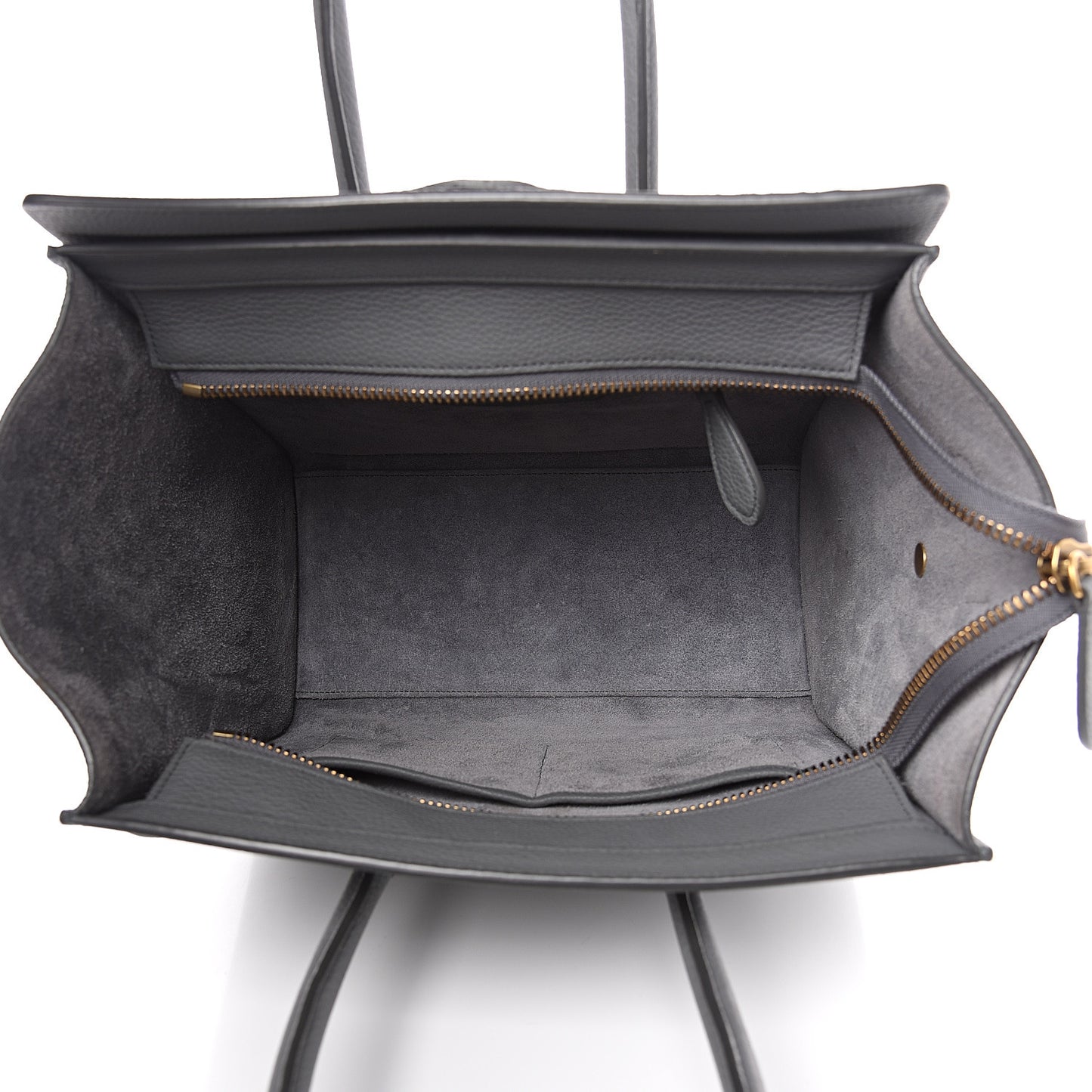 Baby Drummed Calfskin Micro Luggage Kohl