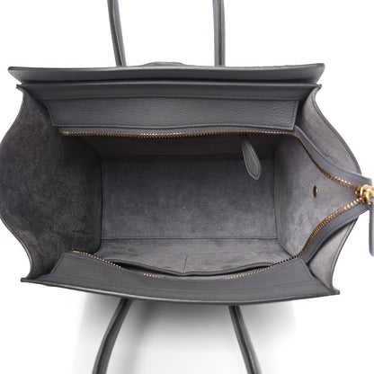 Celine Baby Drummed Calfskin Micro Luggage Kohl 4 of 8