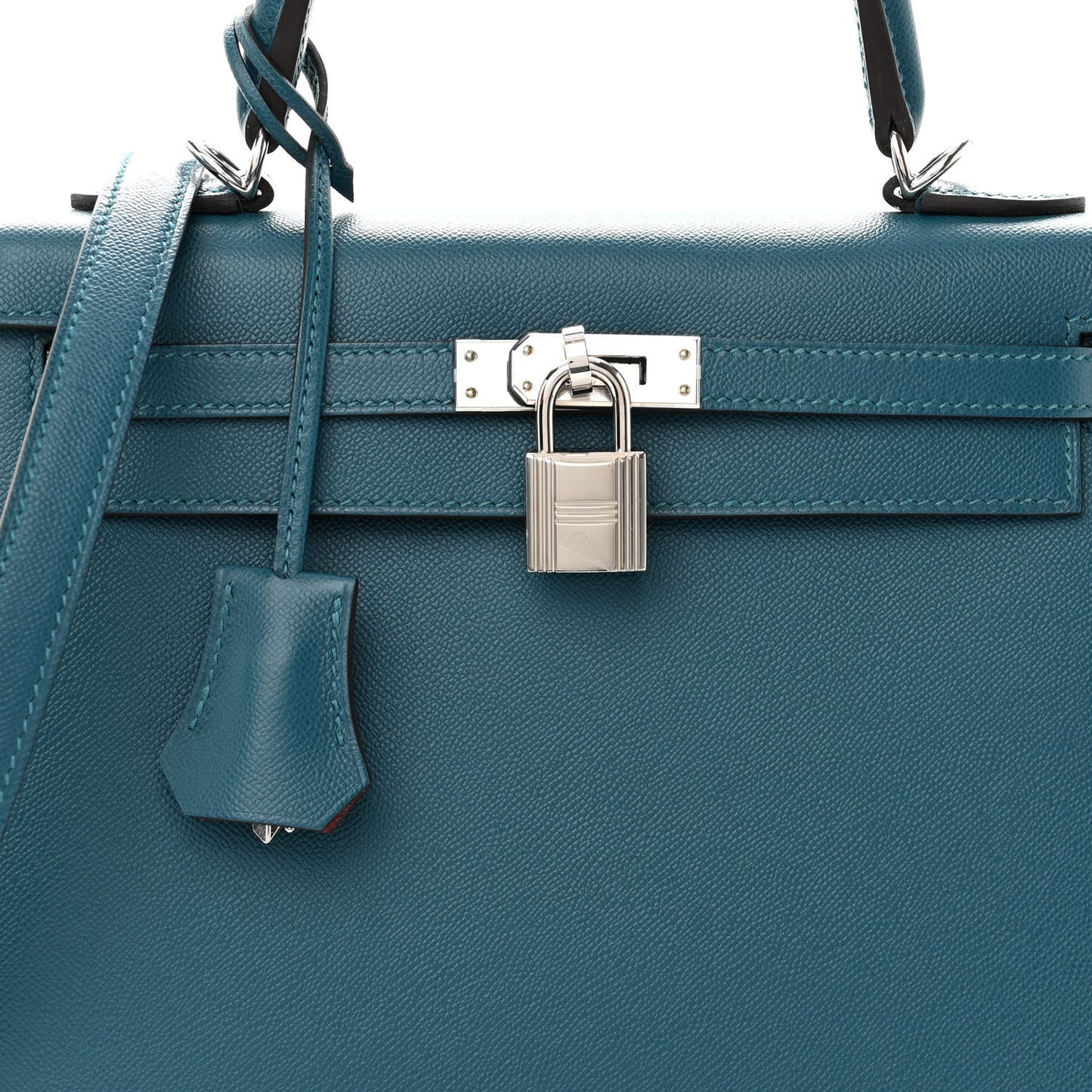 Madame Calfskin Verso Kelly Sellier 25 Vert Bosphore Sienne