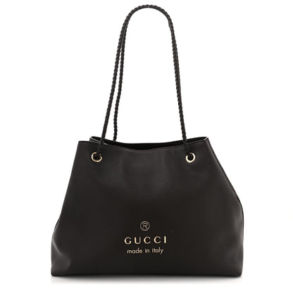 Gucci Calfskin Medium Braided Handle Gifford Tote Dark Brown 1 of 13