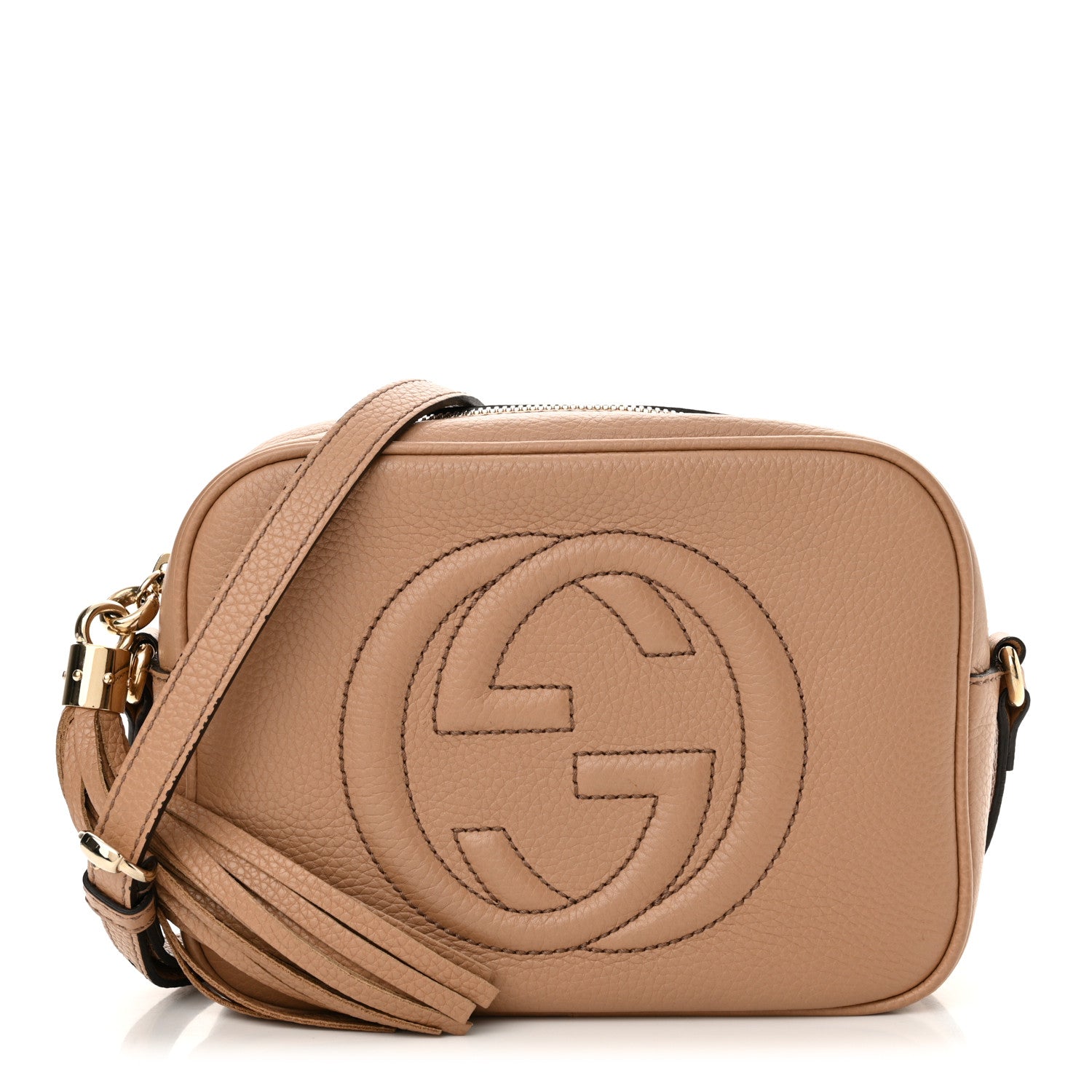 Gucci Pebbled Calfskin Small Soho Disco Bag Camelia 1 of 11