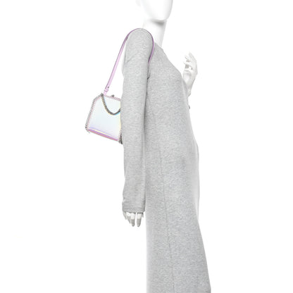Stella McCartney Holographic Faux Leather Mini Falabella Silver 2 of 9