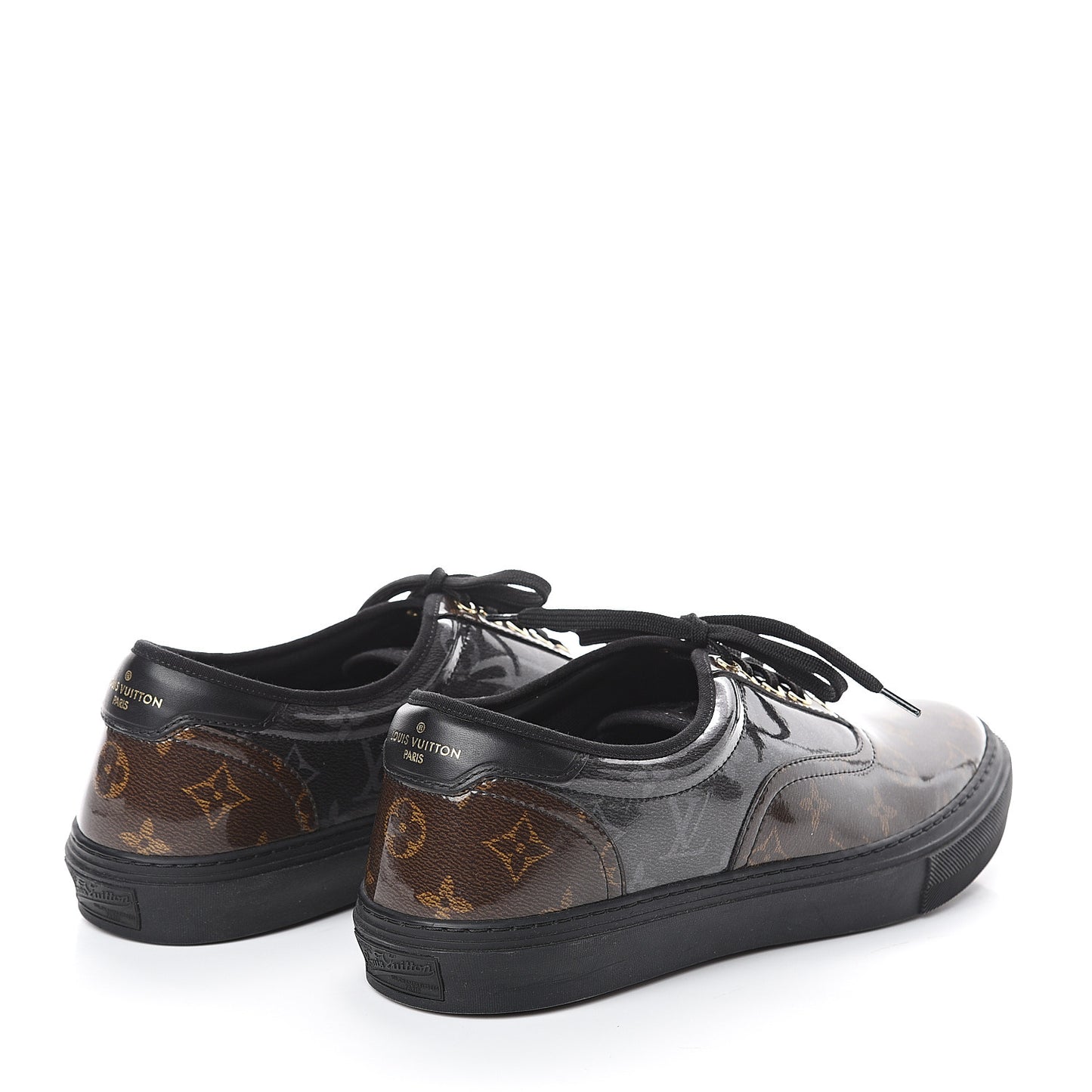Monogram Eclipse Glazed Trocadero Richelieu Sneakers 10.5 Ebene