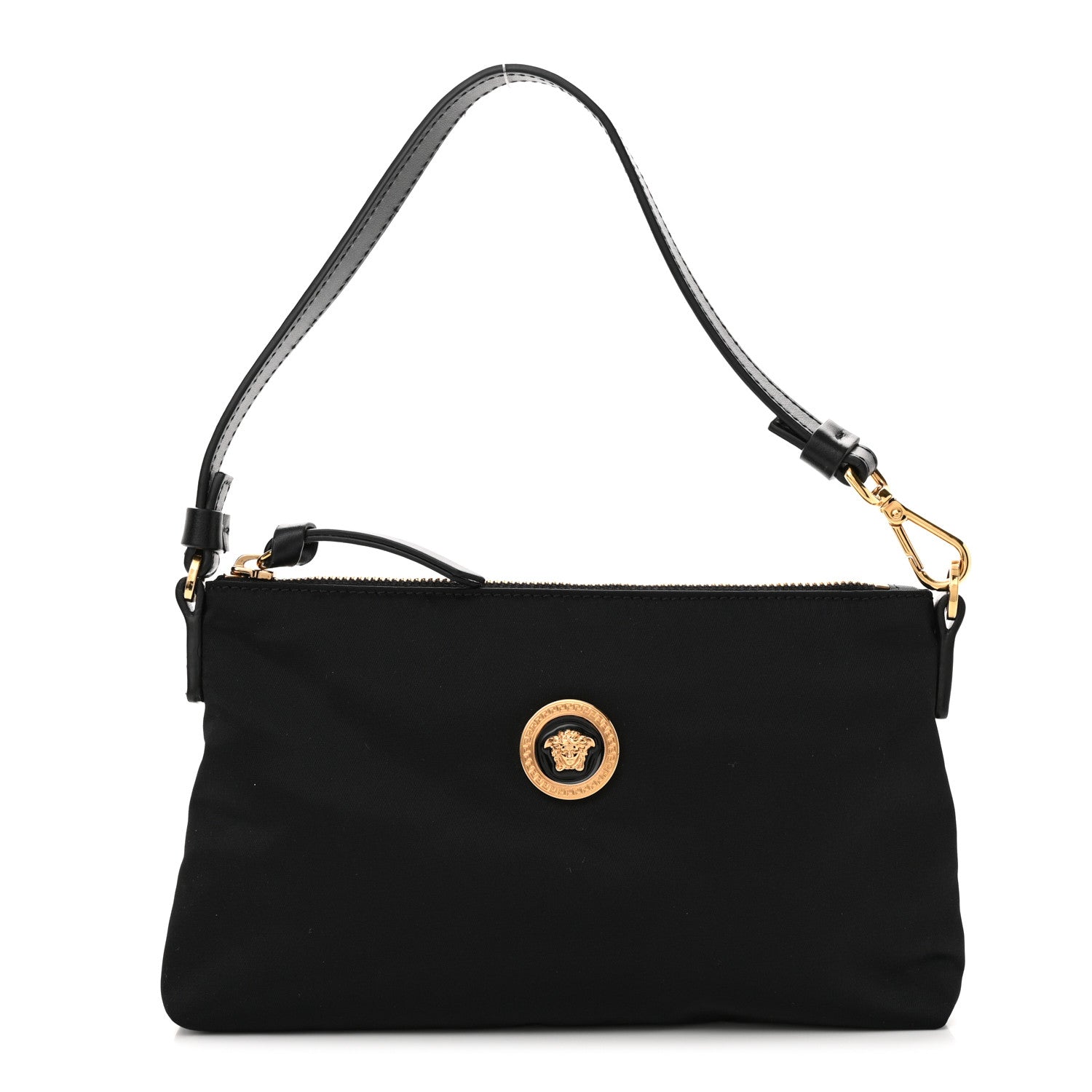 Versace Nylon Tribute Icon Flat Pouch Black 1 of 11