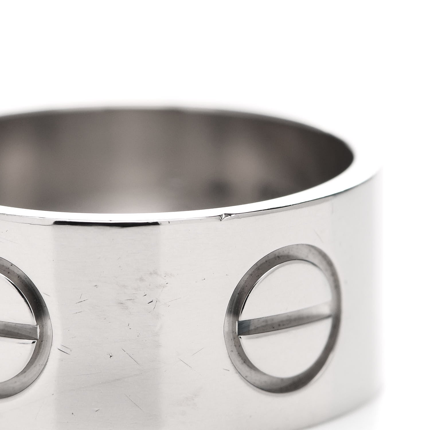 Cartier 18K White Gold 11mm LOVE Ring 66 11.5 4 of 5
