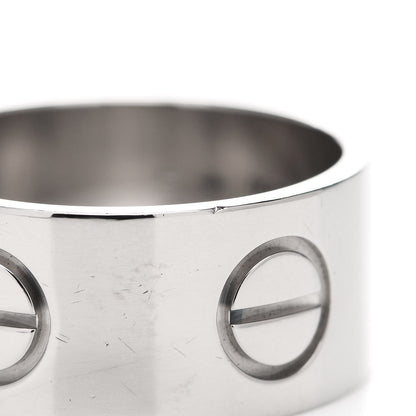 Cartier 18K White Gold 11mm LOVE Ring 66 11.5 4 of 5