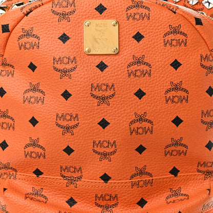 MCM Visetos Crown Stud Medium Stark Backpack Orange 9 of 17