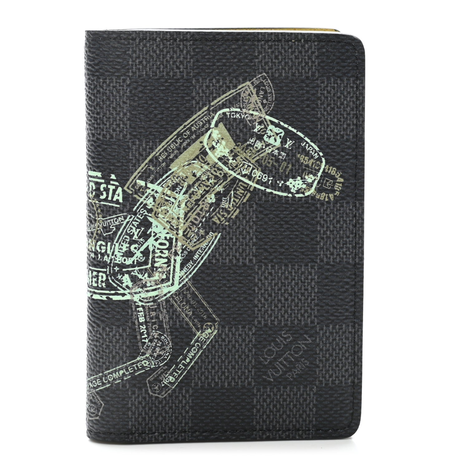 Louis Vuitton Damier Graphite Stamps Pocket Organizer NM 1 of 7