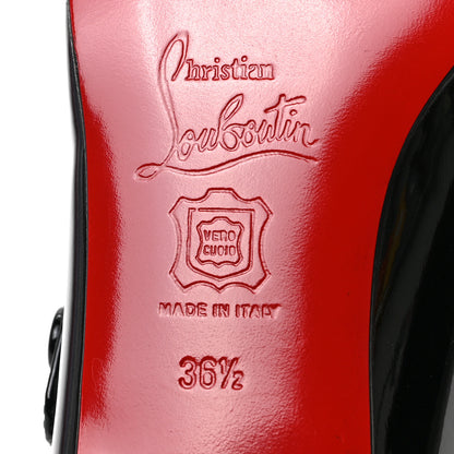 Christian Louboutin Patent Mary Jean Open Toe Flats 36.5 Black 6 of 7