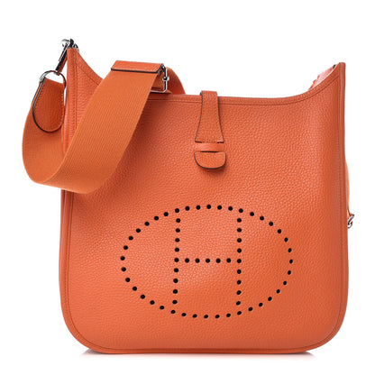 Hermes Taurillon Clemence Evelyne III PM Orange 1 of 9