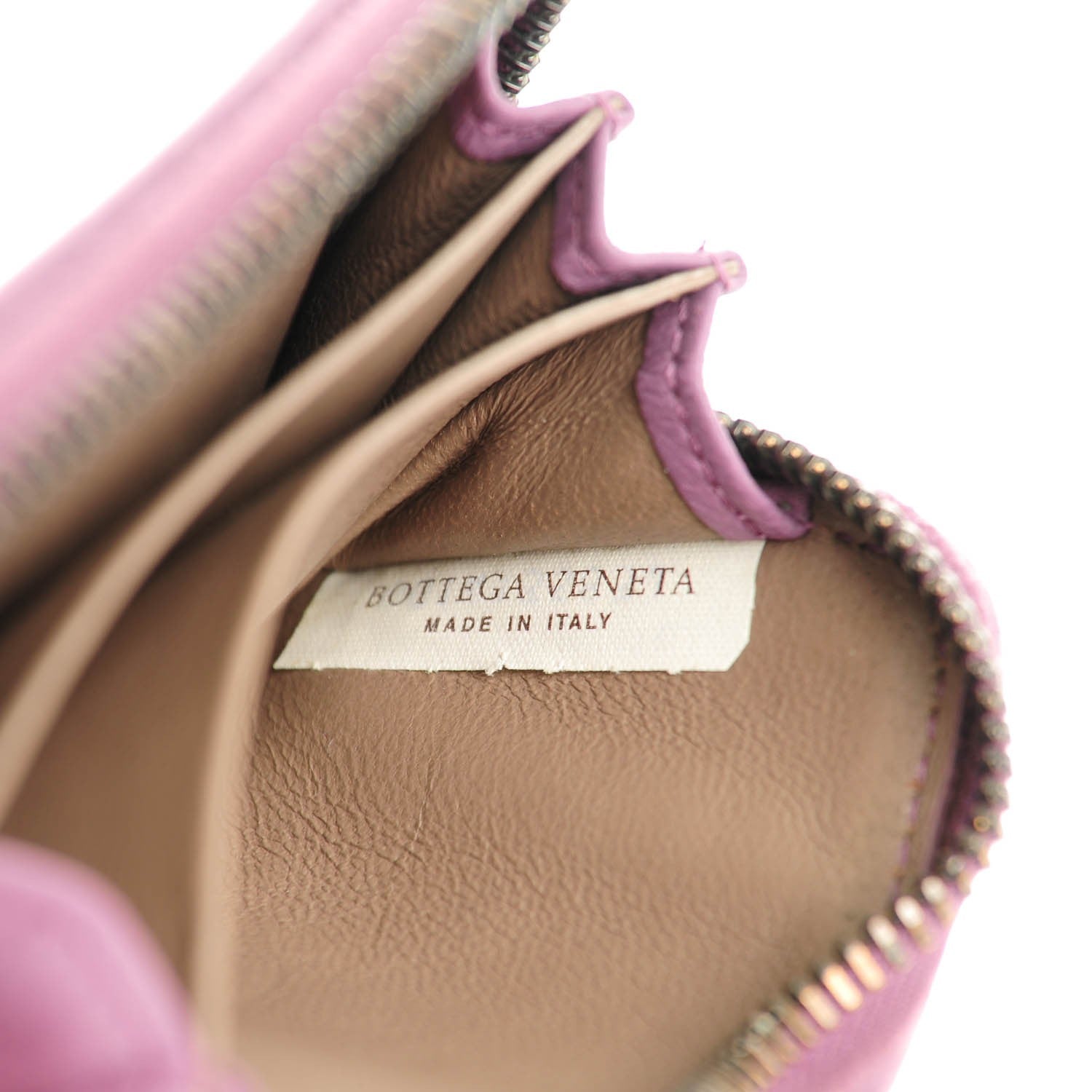 Bottega Veneta Nappa Intrecciato Zip Around Coin Purse Peony 6 of 8