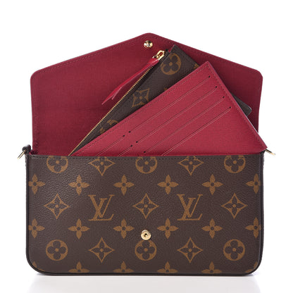 Louis Vuitton Monogram Pochette Felicie Chain Wallet Fuchsia 8 of 12