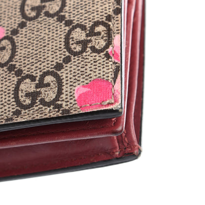 Gucci GG Supreme Monogram Blooms Card Case Beige Multicolor Dry Rose 9 of 9