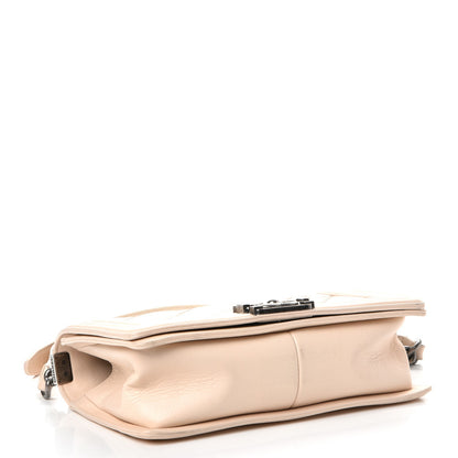 Chanel Calfskin Quilted Double Stitch Medium Boy Flap Beige 5 of 13