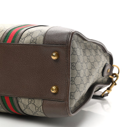 Gucci Soft GG Supreme Monogram Web Neo Vintage Duffle Bag Beige New Acero Crop 9 of 11