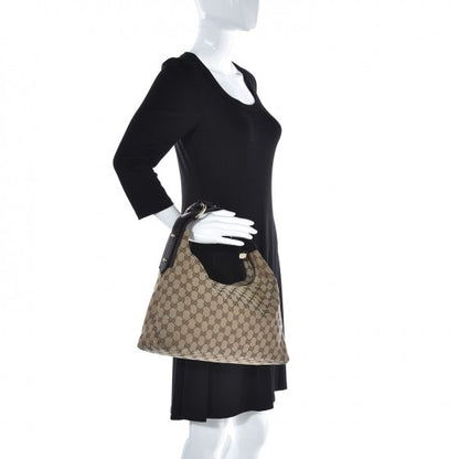 Gucci Monogram Medium Horsebit Chain Hobo Dark Brown 2 of 7