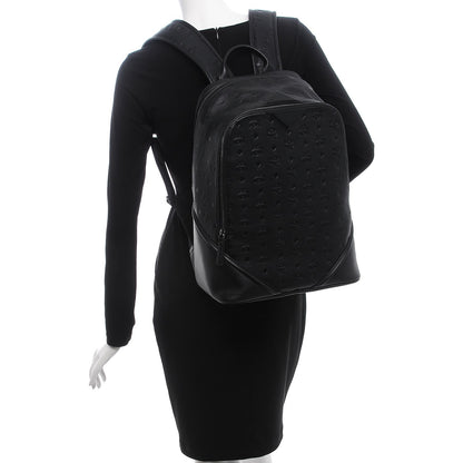 MCM Calfskin Ottomar Monogram Duke Backpack Black 3 of 12