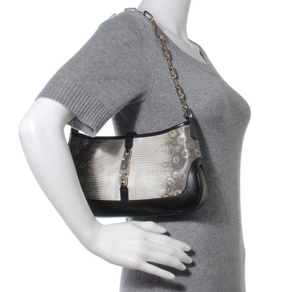 Gucci Lizard Jackie O Shoulder Bag 2 of 8