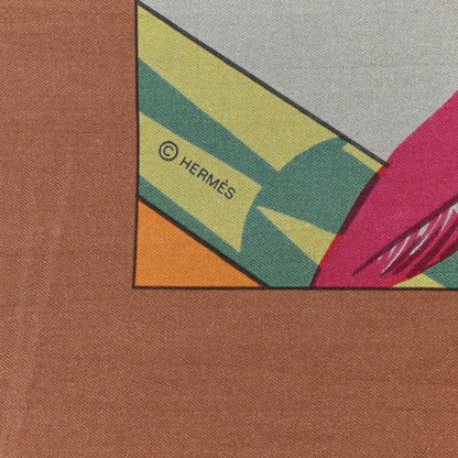 Hermes Silk Dip Dyed Brazil Shawl 140 4 of 6