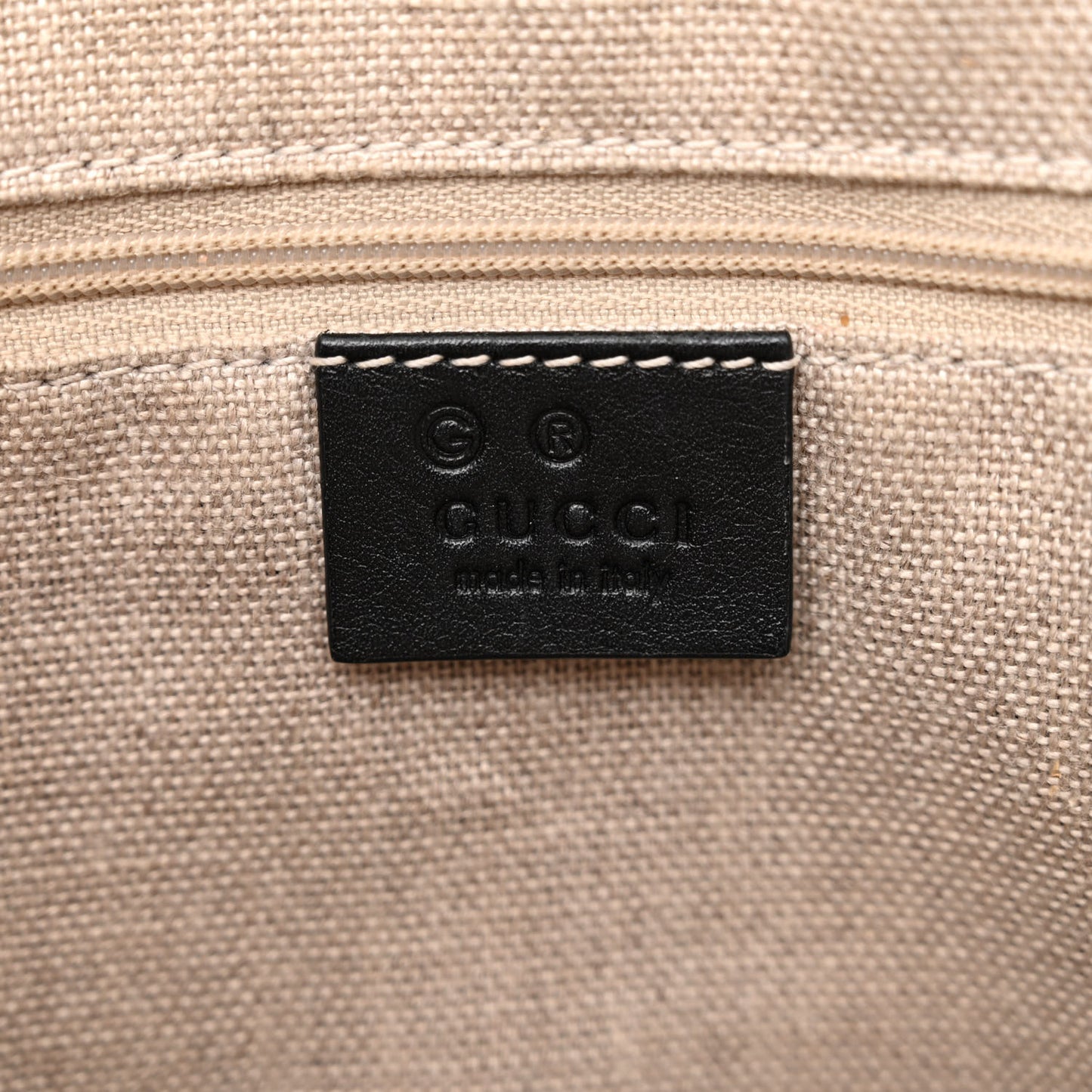 Soft Microguccissima Small Zippered Satchel Black