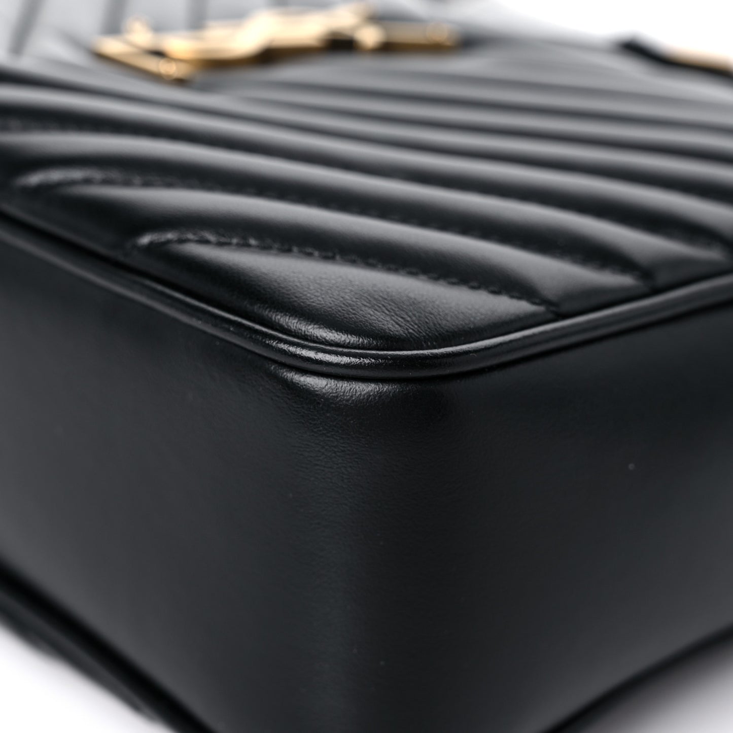 Calfskin Matelasse Monogram Lou Camera Bag Black