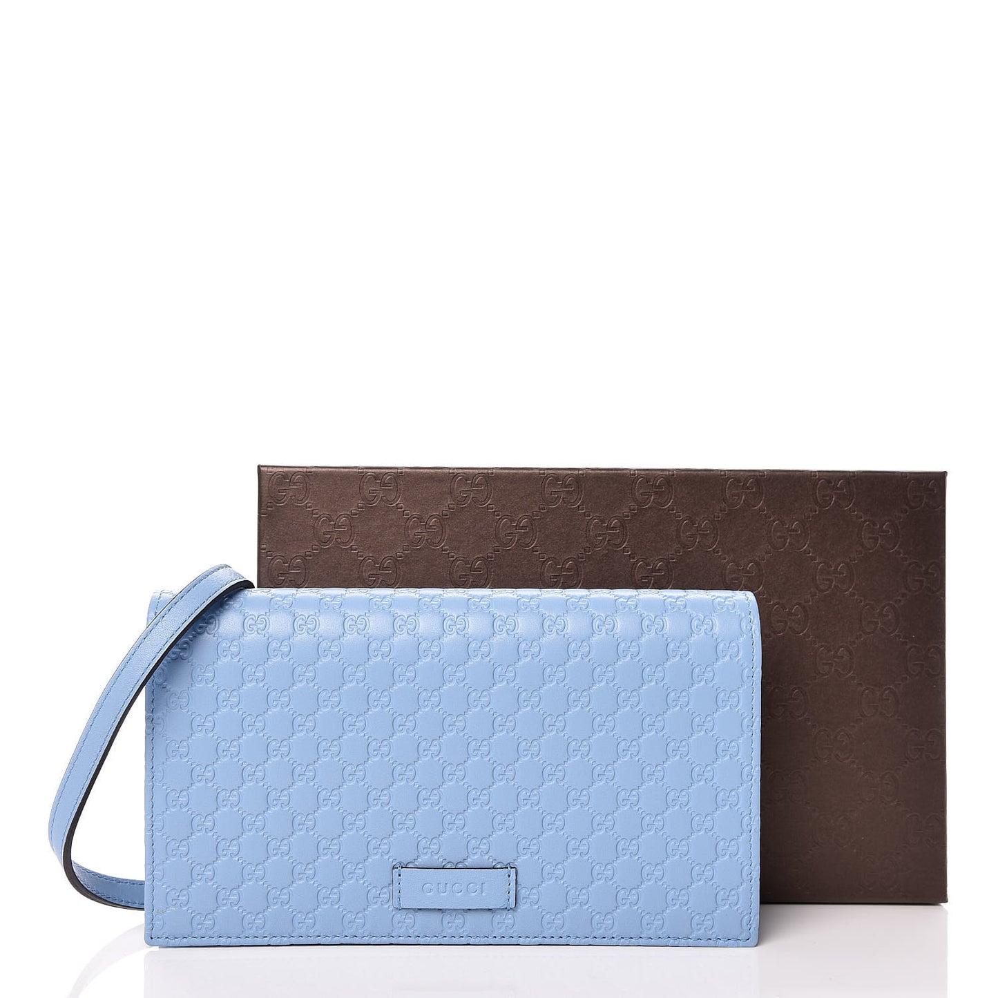 Microguccissima Crossbody Wallet Mineral Blue