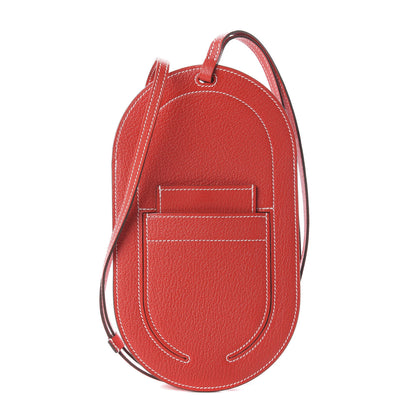 Hermes Chevre Mysore In-The-Loop Phone To Go PM Case Rouge De Coeur White 1 of 7