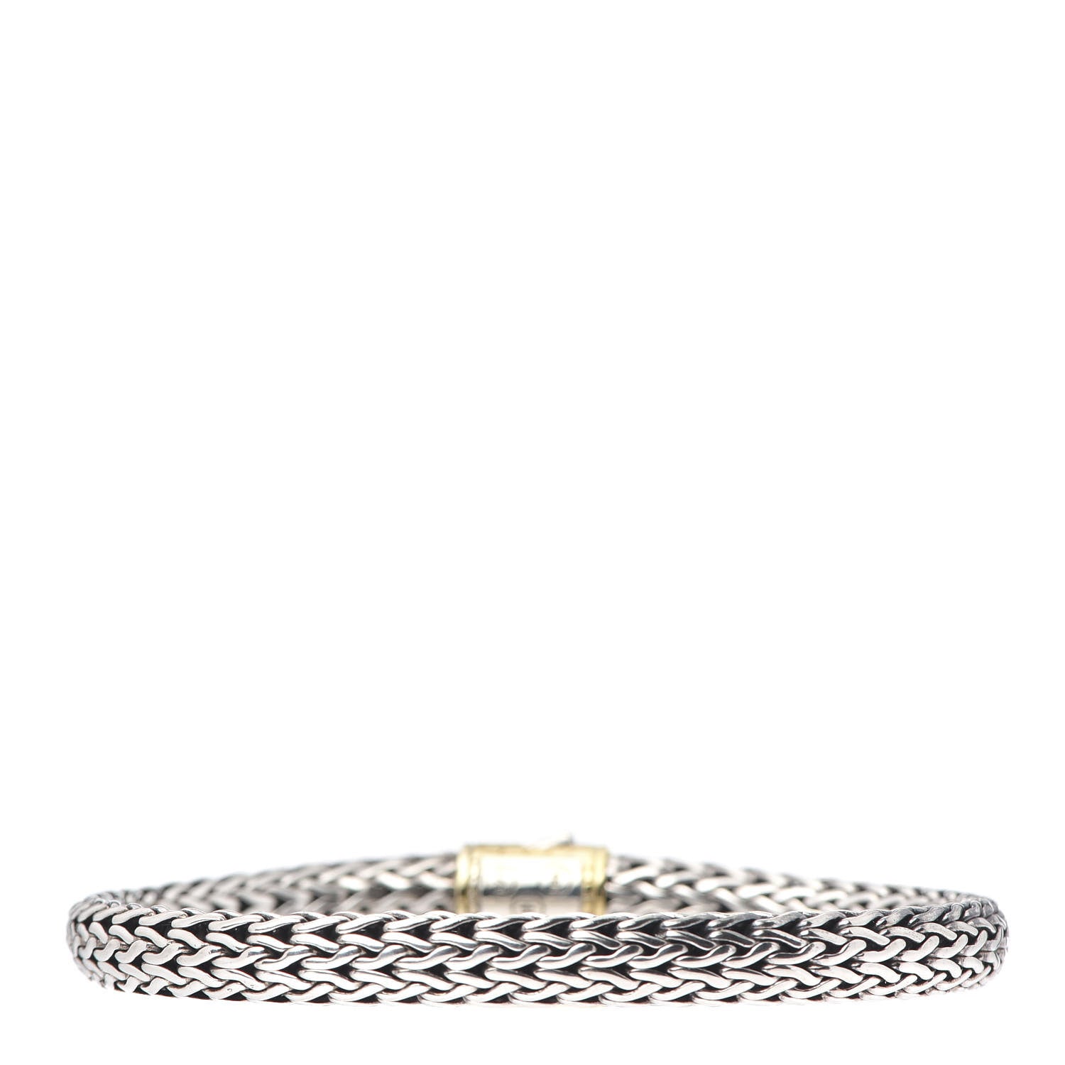 John Hardy Sterling Silver 18K Yellow Gold 6.5mm Naga Station Bracelet 3 of 5