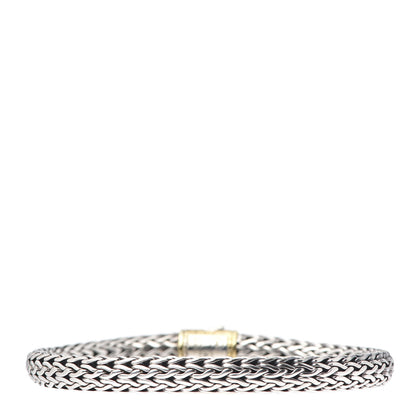 John Hardy Sterling Silver 18K Yellow Gold 6.5mm Naga Station Bracelet 3 of 5