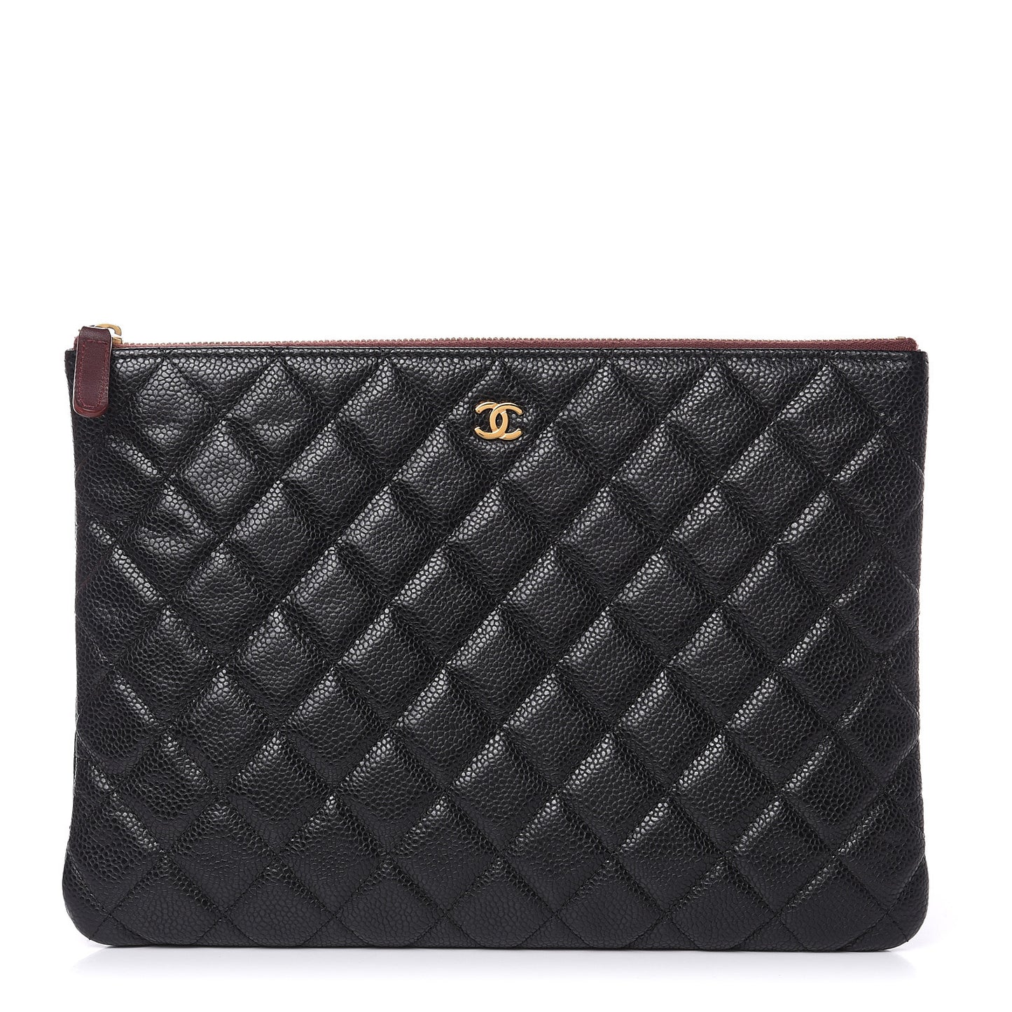 Caviar Quilted Medium Cosmetic Case Black