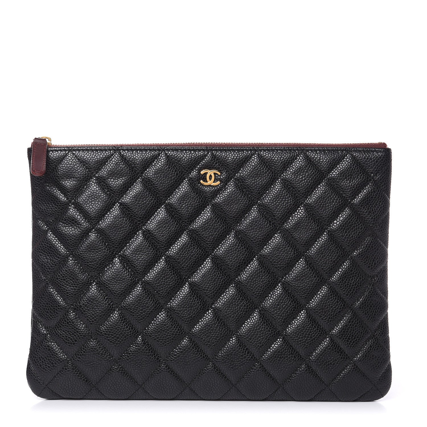 Chanel Caviar Quilted Medium Cosmetic Case Black 1 of 7