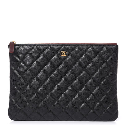 Chanel Caviar Quilted Medium Cosmetic Case Black 1 of 7