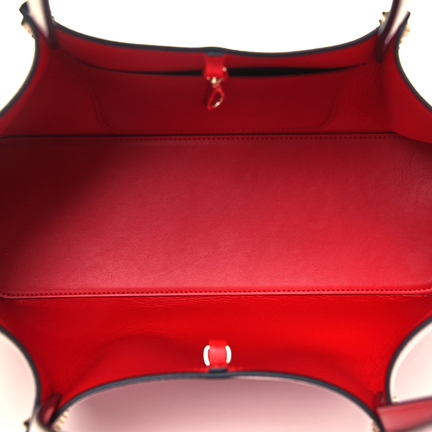 Christian Louboutin Calfskin Spiked Small Cabarock Shopper Tote Poupee 5 of 8