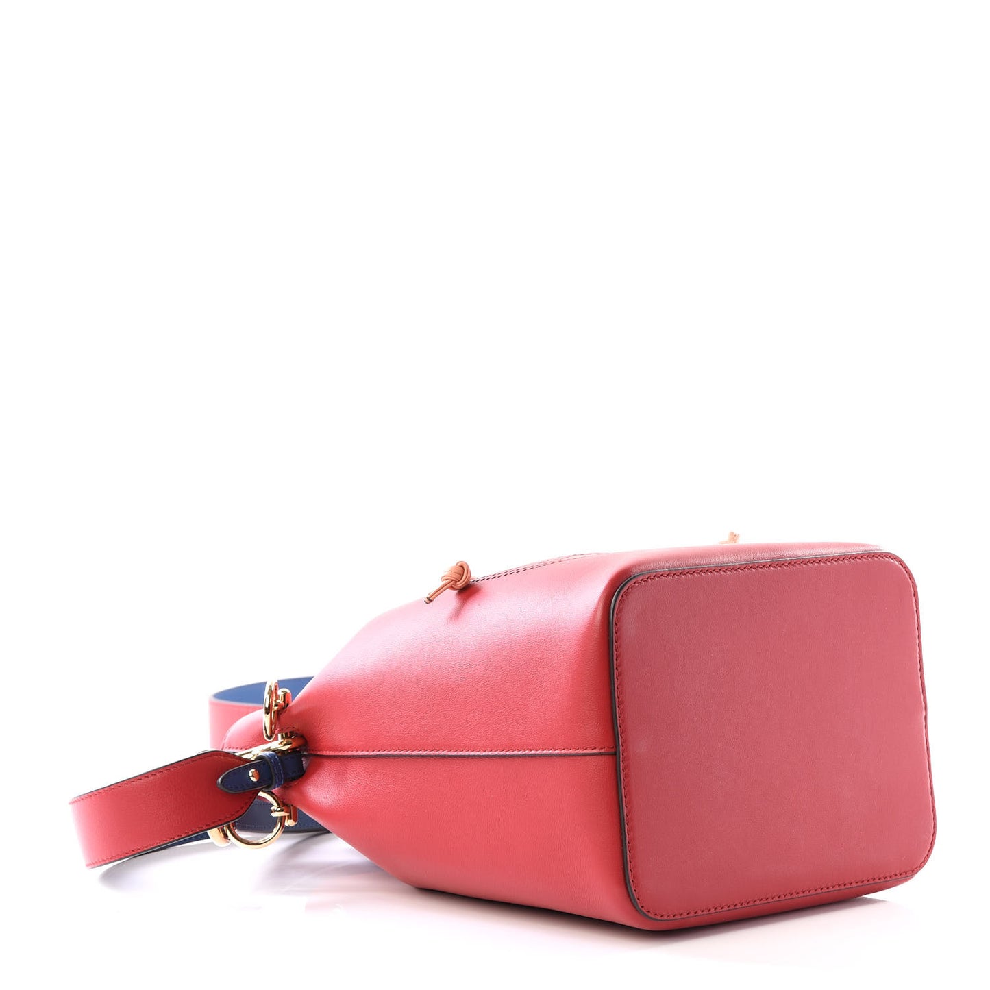 Vitello Grace F is Fendi Stamp Patch Perforated Small Mon Tresor Bucket Bag Fragola